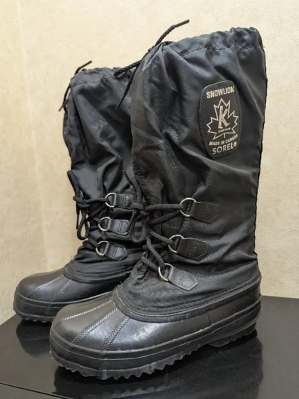 Sorel Kaufman Chunky Snow Lion Boots Size 6 Women's Vintage As New
